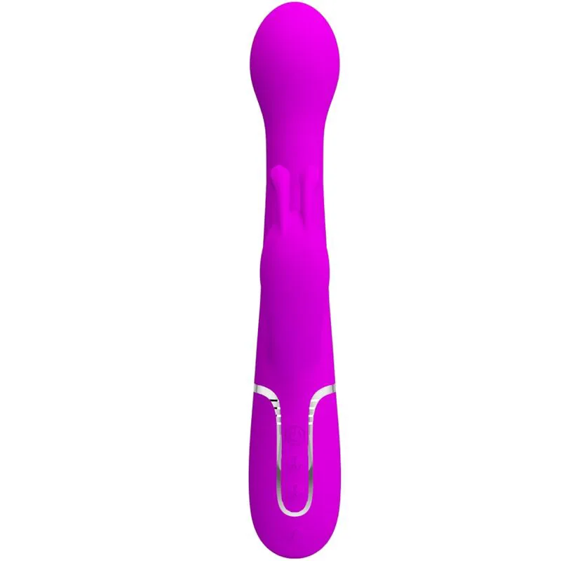 Vibromasseur Dejon Rabbit 3 en 1 Multifonction Violet Pretty Love
