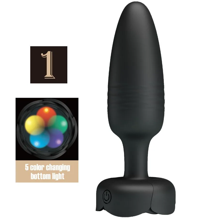 Tarion Plug Anal avec Lumière LED Noir 12,5 cm Pretty Love