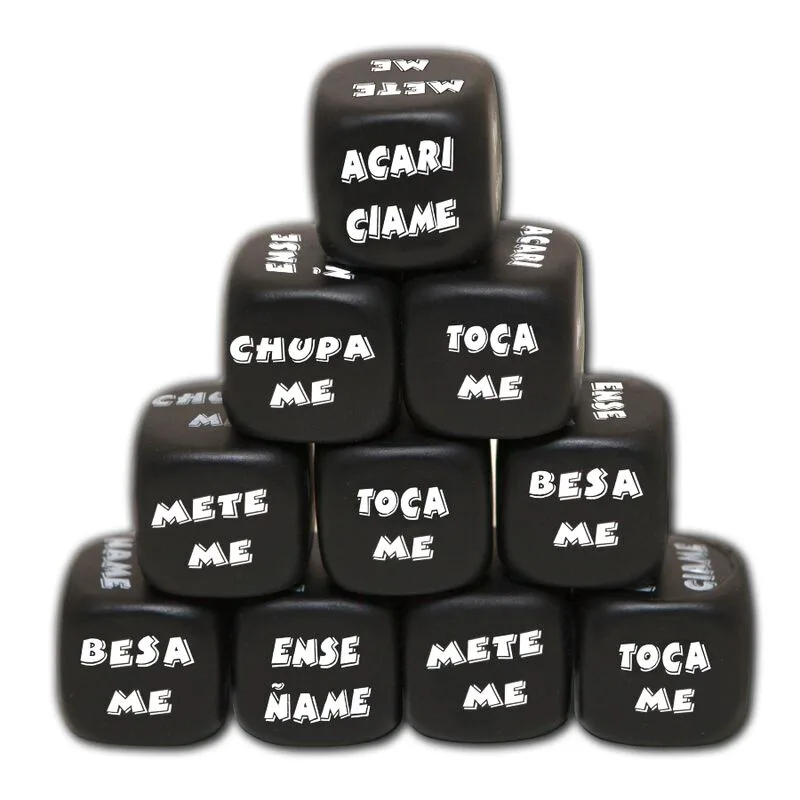 Dés Daction Noirs Diablo Picante jeu coquin