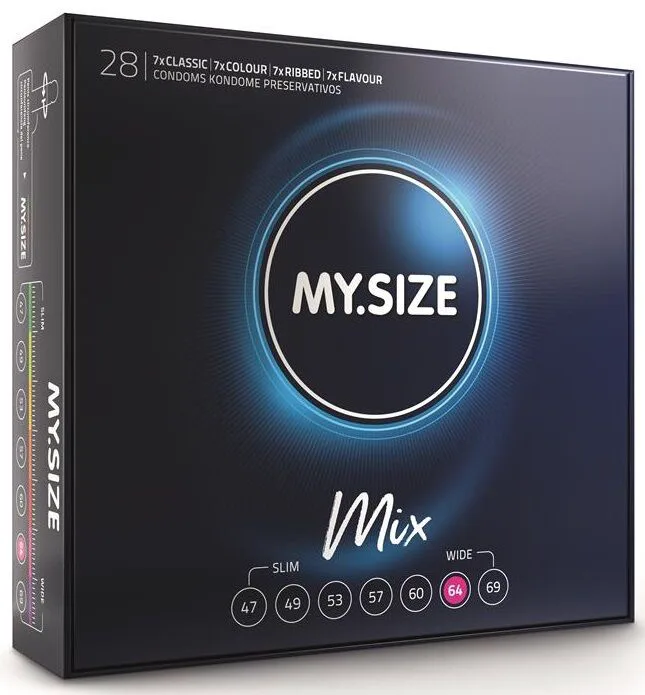 Mix Préservatifs 64 MM 28 Unités My Size préservatif
