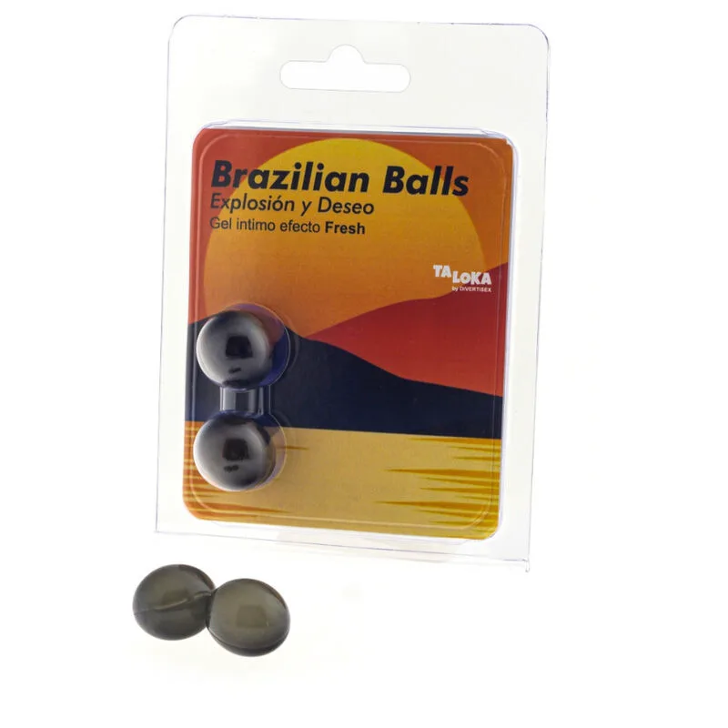 2 Boules Brésiliennes Gel Excitant Effet Frais Taloka lubrifiant base eau