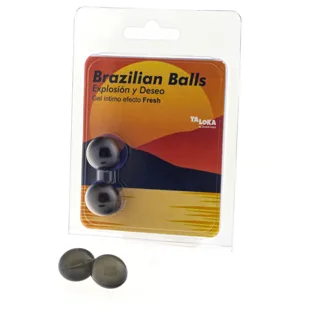 2 Boules Brésiliennes Gel Excitant Effet Frais Taloka lubrifiant base eau