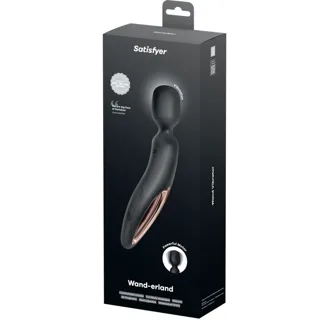 Wand Erland XXL Satisfyer - avec son échelle de taille - Noir