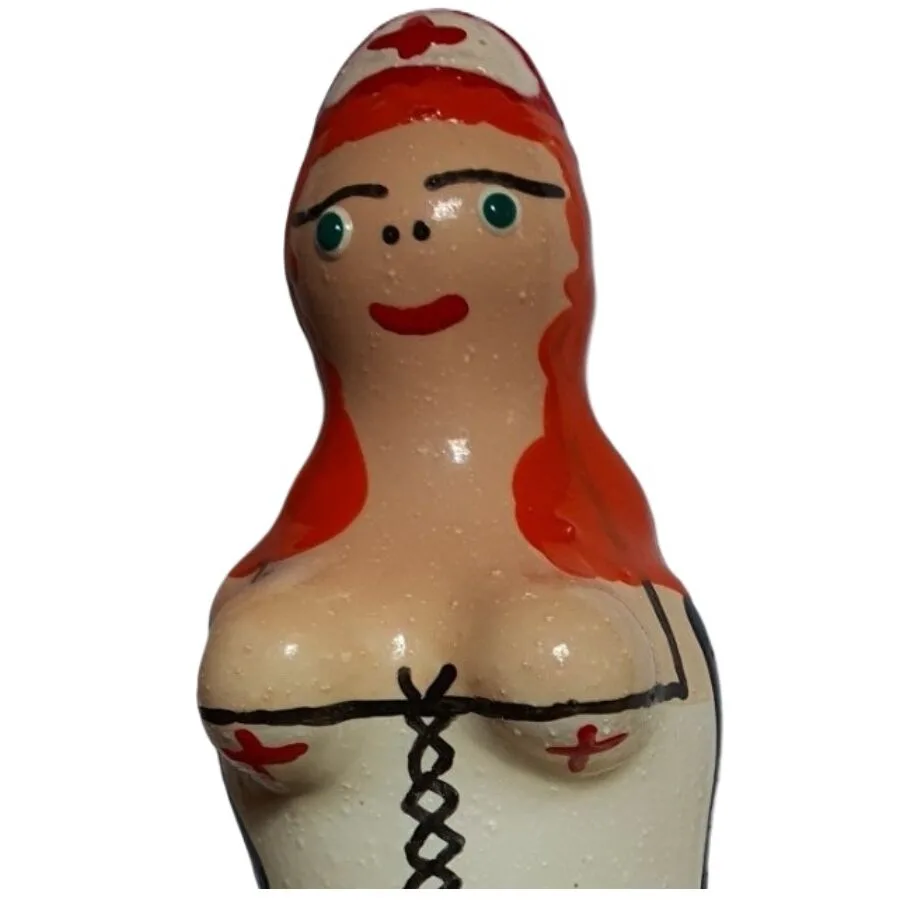 Préservatifs Fantaisie Peints à la Main Infirmière Rousse
