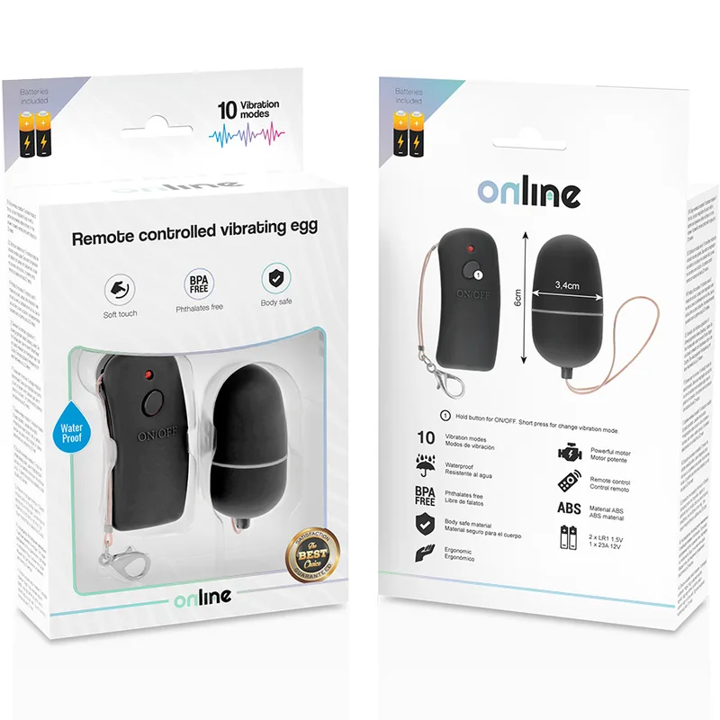 Oeuf Vibrant avec Télécommande Noire Online