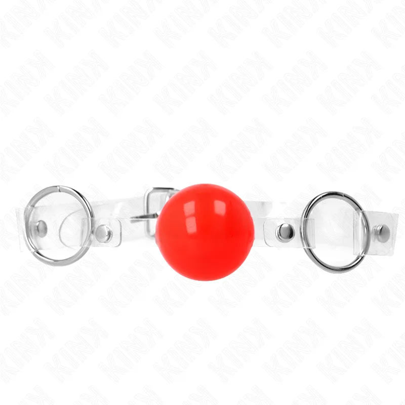 Balle PVC Transparente Rouge 4 CM Bag Ajustable Kink rouge bâillon