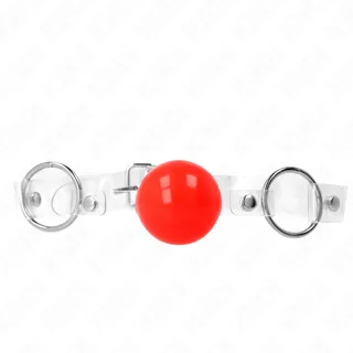 Balle PVC Transparente Rouge 4 CM Bag Ajustable Kink rouge bâillon