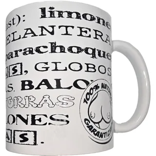 Tasse Blanche avec Synonymes de Seins 370 ML Diablo Picante blanc jeu coquin