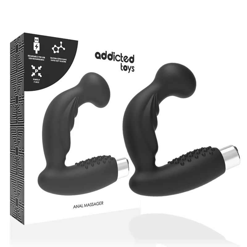 Vibromasseur Prostatique Rechargeable Modèle 3 - Noir Addicted