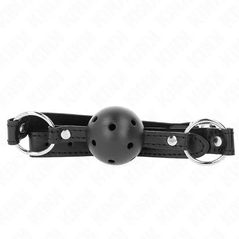 Boule Noire Creuse Dure 4,5 CM Bâillon Modèle 1 63,5 X 2 Kink noir bâillon
