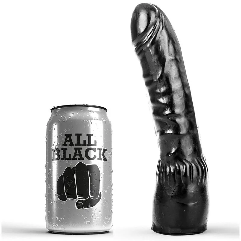 Gode Noir Réaliste 20 cm All Noir All Black