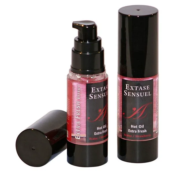 Huile de Massage Effet Fraise Extra Fraîche 30 ml Extase Sensual