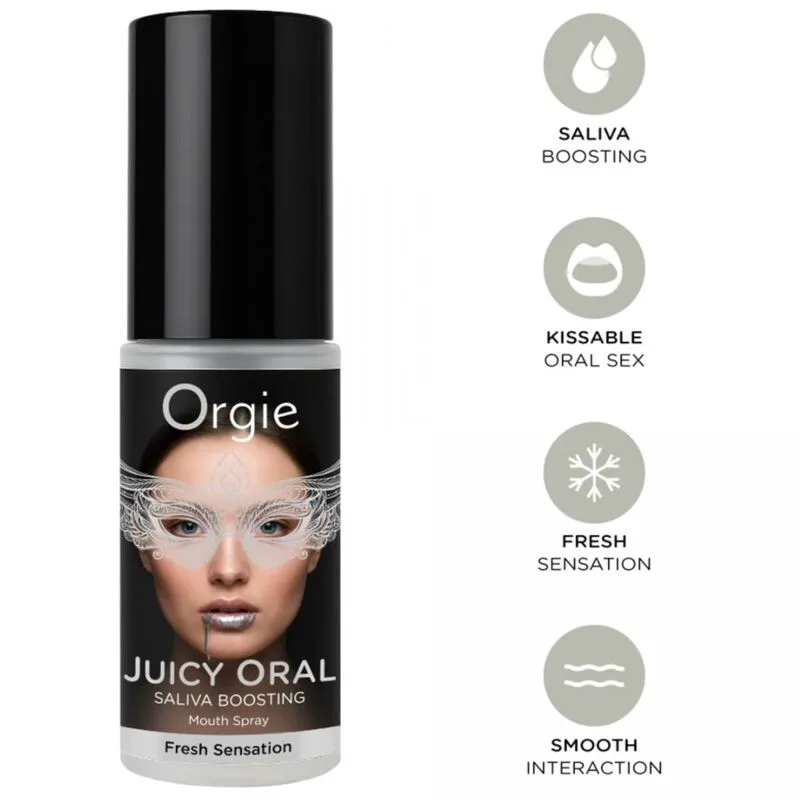 Spray Buccal Stimulant la Salive, Menthe, 15 ML Orgie lubrifiant comestible