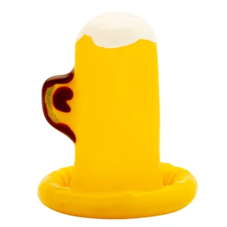 Verre de Bière : préservatif fantaisie peint à la main Condomerie, objet décoratif