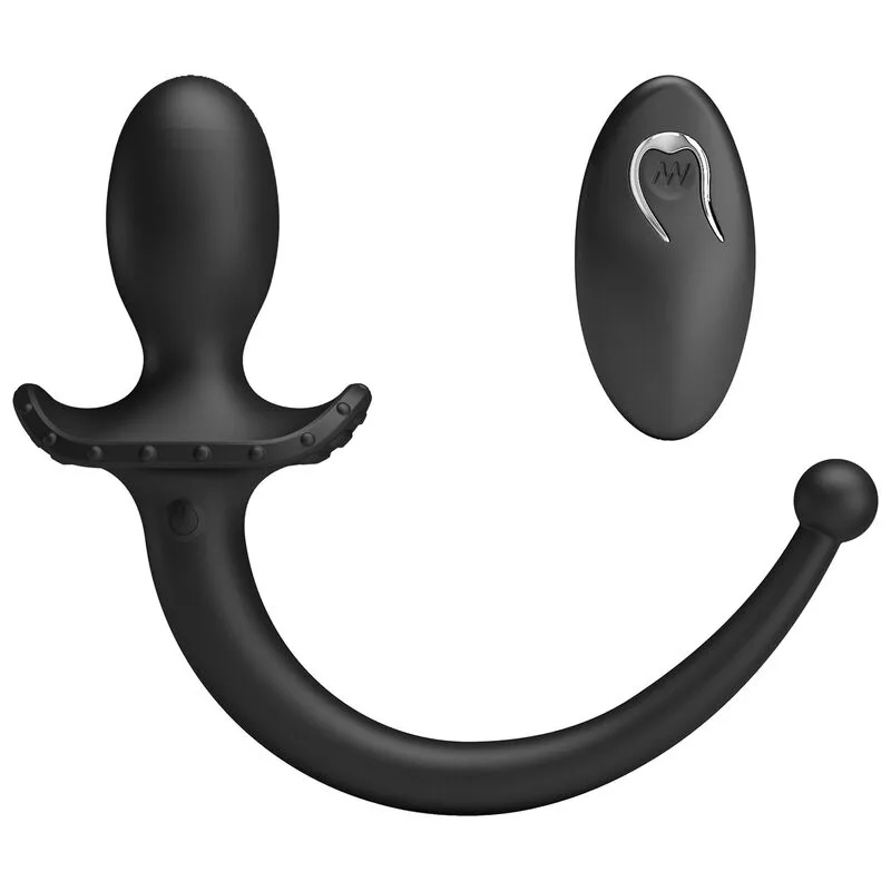 Vibromasseur Anal et Périnéumien Noir avec Télécommande Mr Play
