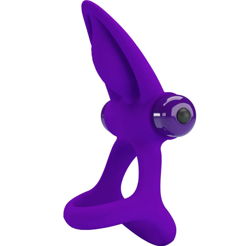 Anneau Vibromasseur 10 Vibrations Silicone Violette Pretty Love