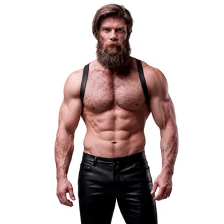 Gode Harnais Dos en Éco-cuir pour Hommes Fetish Submissive Attitude