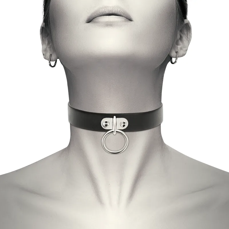 Collier en Cuir Vegan Femme Accessoire Fétiche