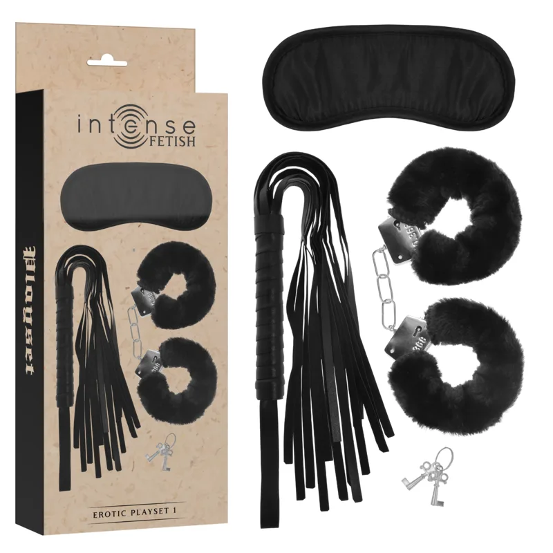 Fetish Playset Érotique 1 avec Menottes, Masque Aveugle Intense menottes