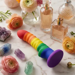 Sélection de sextoys pour hommes posée sur un tissu sombre