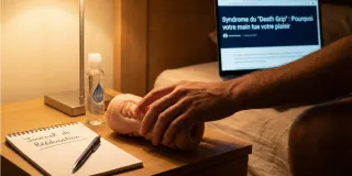 Masturbateur réaliste en silicone souple sur fond neutre