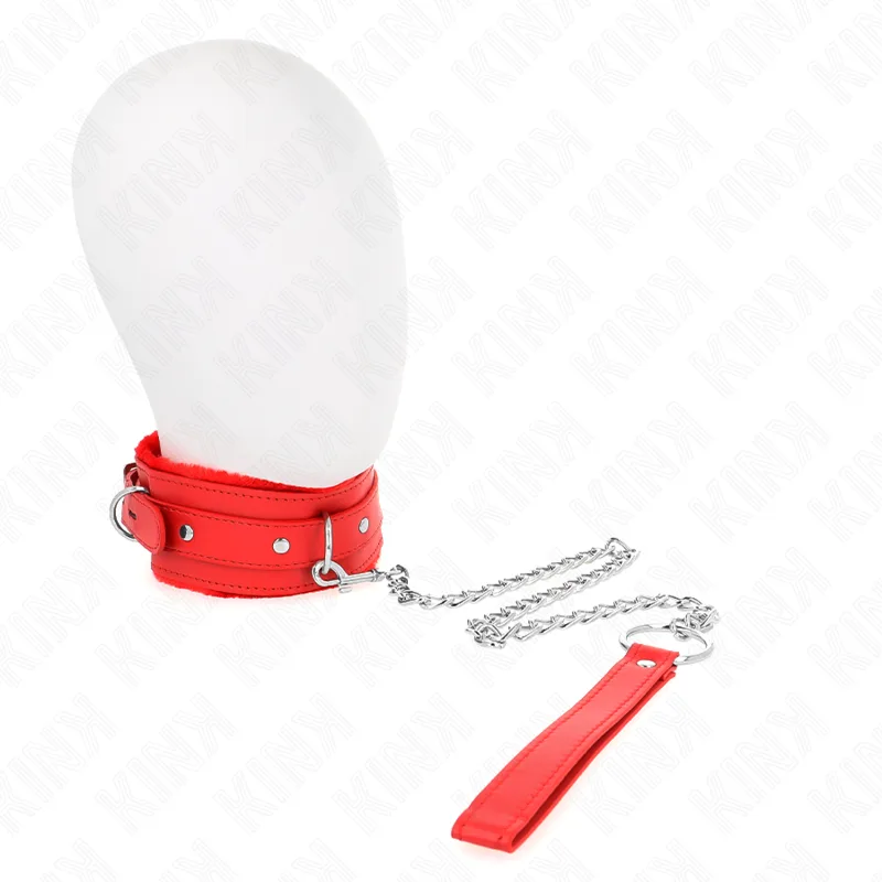 Collier avec Laisse 65 cm avec Restrictions Rouge 36-42 Kink