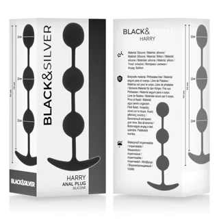 Plug Anal Black&silver