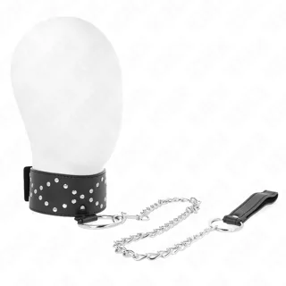 Collier 65 cm avec Laisse avec Clous Argentés Modèle 3 Kink