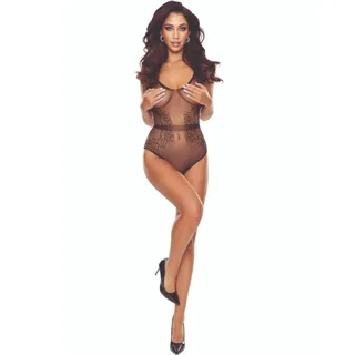 BS115 Bodystocking Noir Grille Passion noir body résille