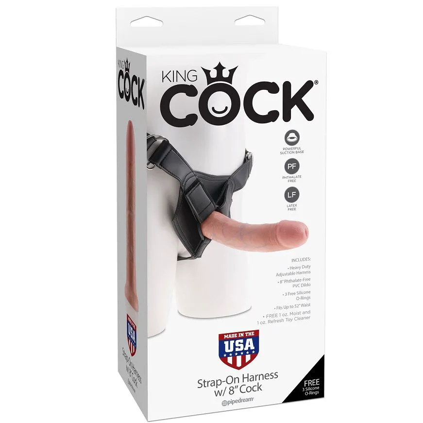 Gode Harnais avec Pénis Naturel Réaliste 20,3 cm King Cock