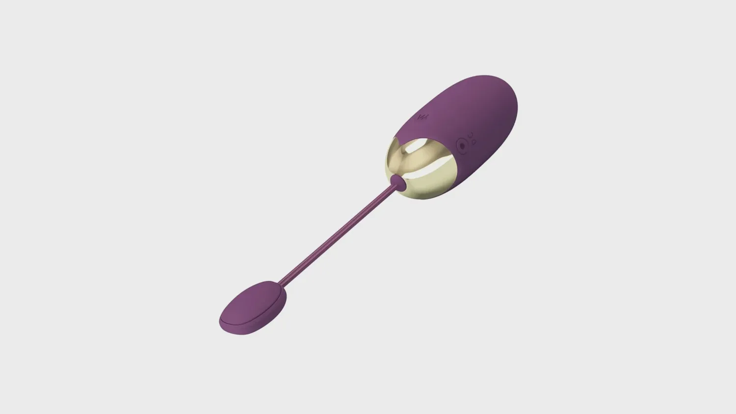 Œuf vibrant connecté Pretty Love Abner prune avec son antenne souple, à relier au téléphone en Bluetooth