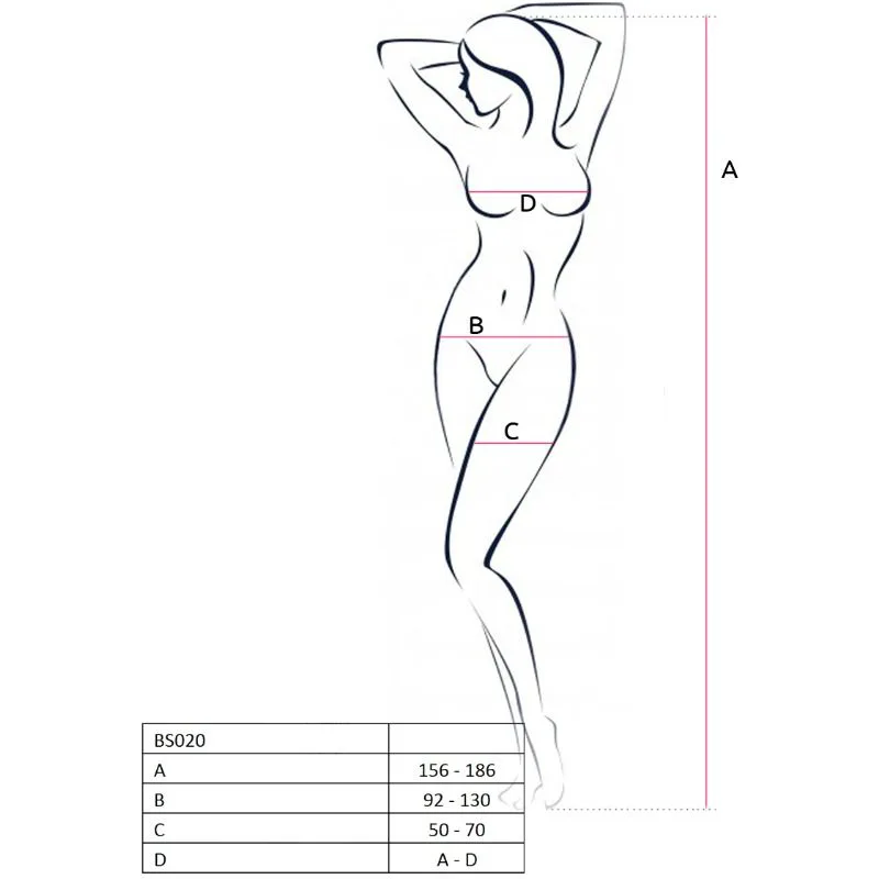 Femme BS020 Bodystocking Blanc Taille Unique Passion blanc body résille