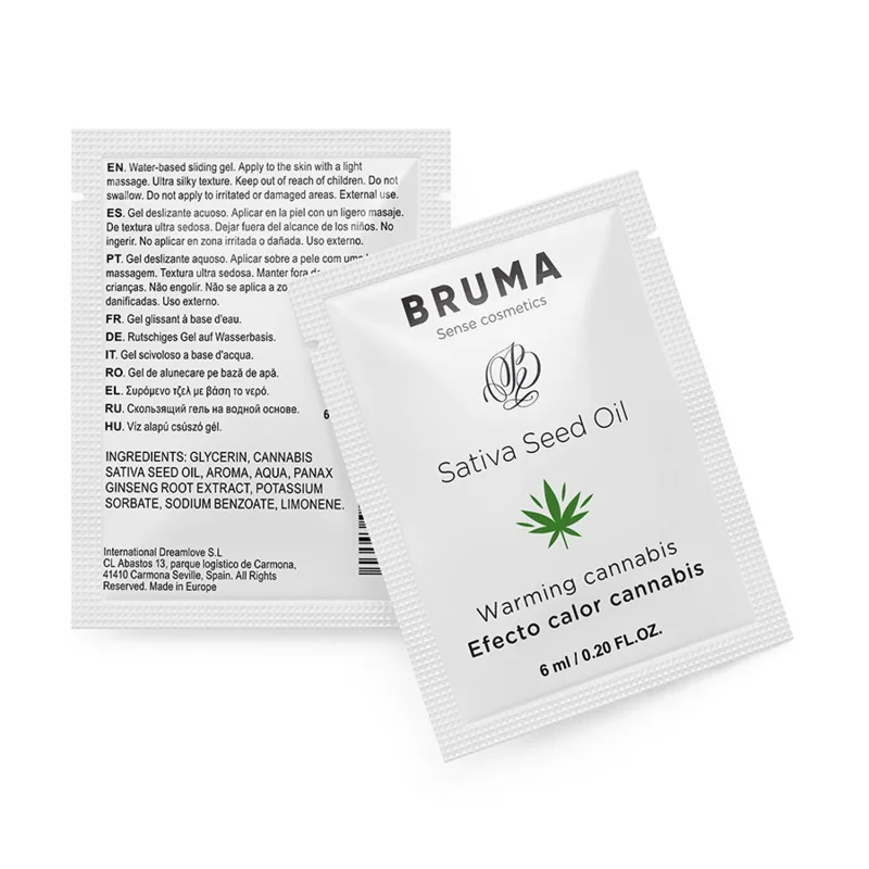 Huile de Graines de Sativa Gel Glissant Réchauffant Bruma