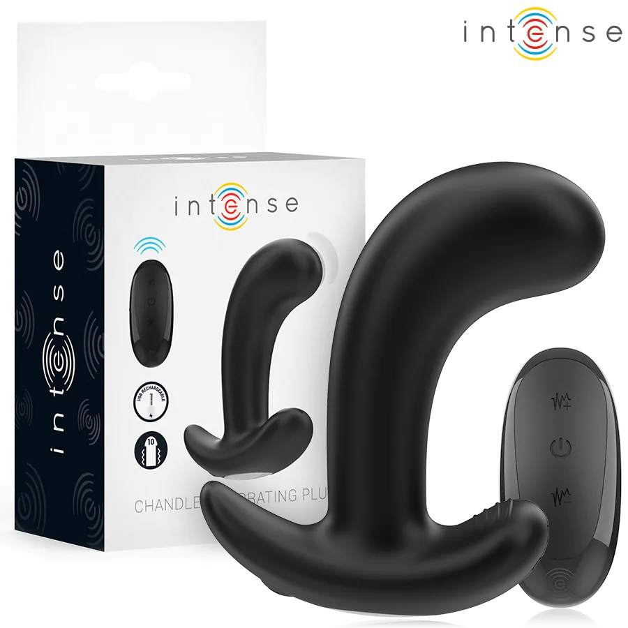 Chandler Plug Anal 10 Vibrations Noir Télécommande Intense