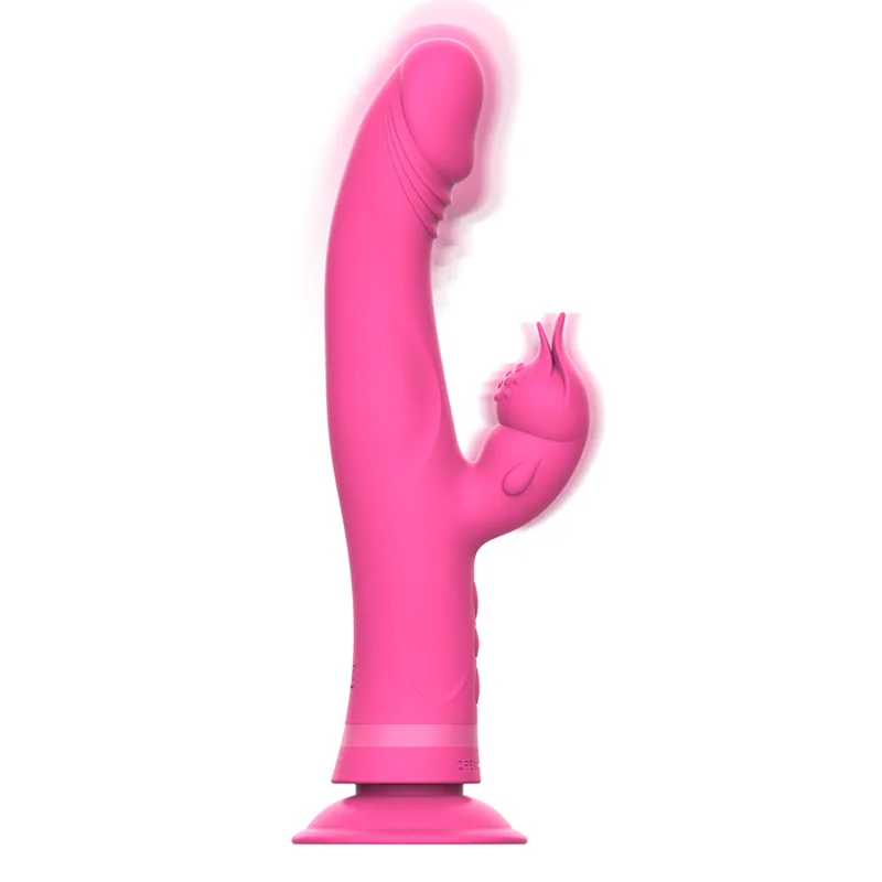 Vibromasseur Julio Rabbit Silicone Rose Intense