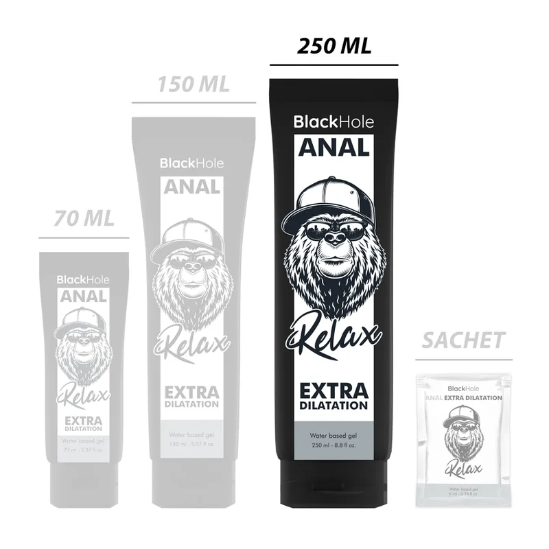 Gel à Base d'Eau Dilatation Anale 250 ml Black Hole