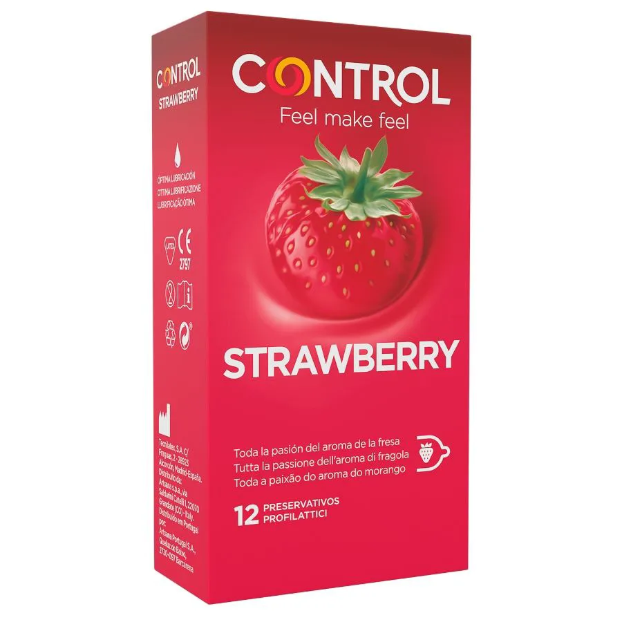 Préservatif Adaptation Fraise 12 Unités Control