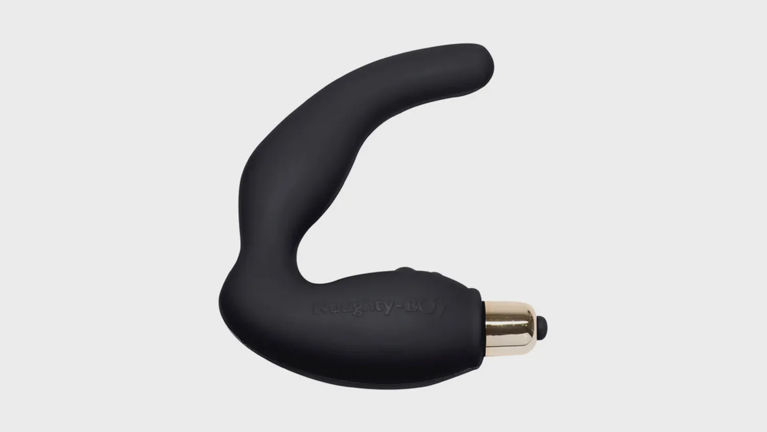 Masseur de point P Naughty-Boy de Rocks-Off, stimulateur de prostate fin en silicone noir