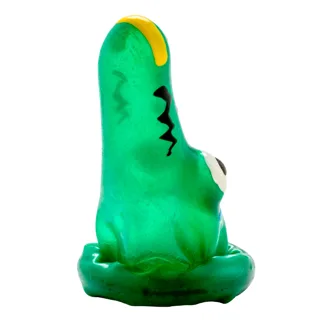 Modèle Crocodile 1 : préservatif fantaisie peint à la main Condomerie, objet décoratif