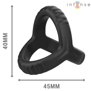Carson Anneau pénien Double Silicone Noir Modèle 4 Intense