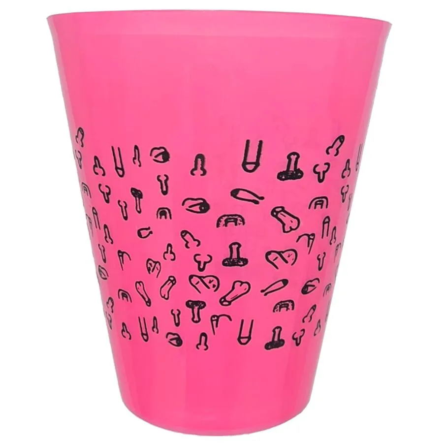 Tasse Fuchsia 500 ML avec Pénis Noirs Diablo Picante fuchsia jeu coquin