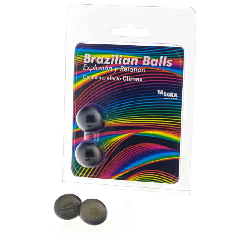 2 Boules Brésiliennes Gel Excitant Effet Climax Taloka lubrifiant base eau