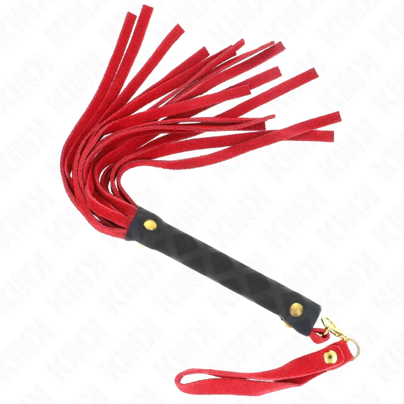 Mini Fouet Daim Rouge 30 CM Kink rouge fouet & martinet