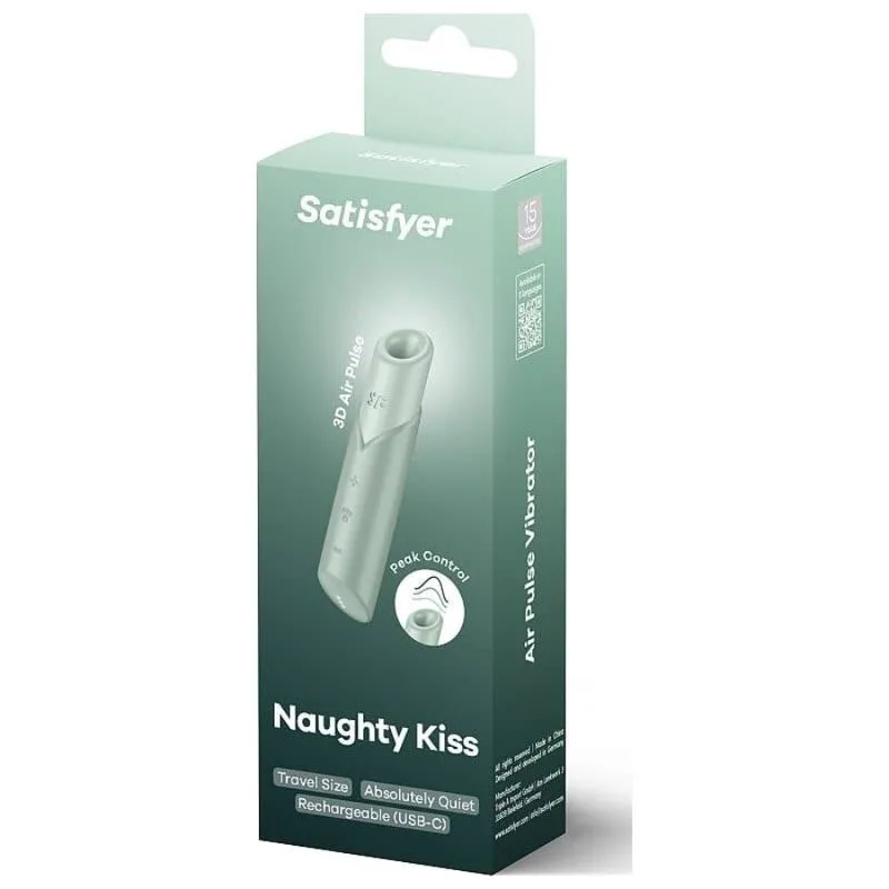 Stimulateur de Clitoris Naughty Kiss Wave Aigue-marine Satisfyer