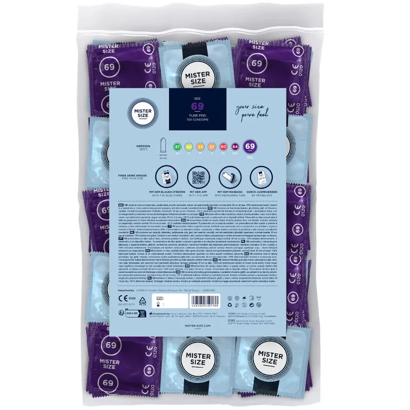 Préservatifs Taille XXXL 69 mm (100 Unités) Mister Size
