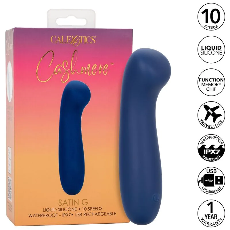 Vibromasseur Cashmere Satin G Bleu Calexotics