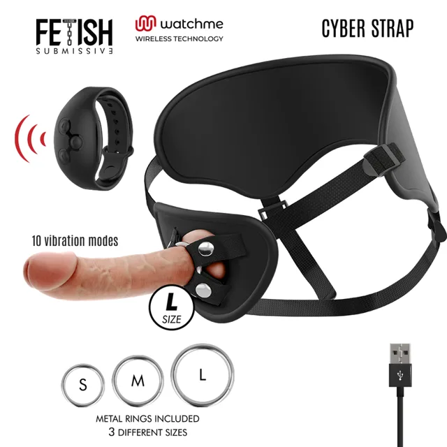 Harnais gode vibrant WatchMe L Fetish Submissive