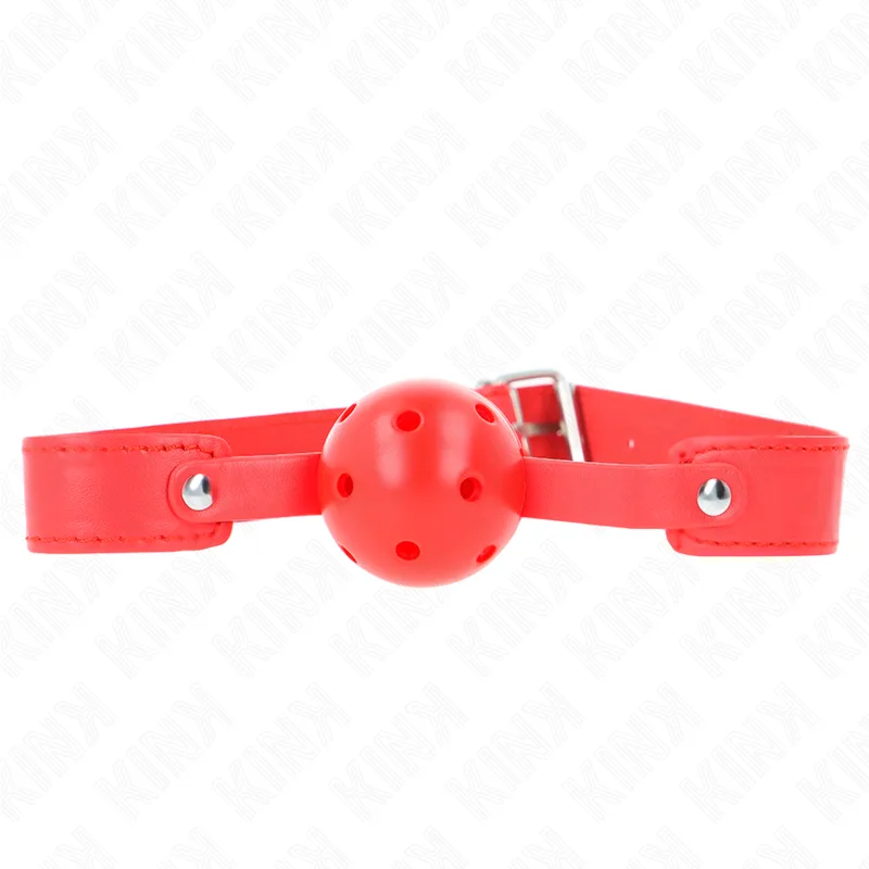 Balle Respirante Rouge 4,5 CM Bag 65 X 2,5 CM Kink rouge bâillon