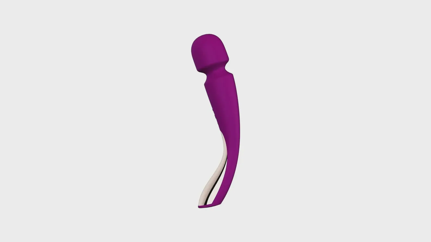LELO Smart Wand 2 Medium rose profond, vibromasseur wand à tête souple et poignée à insert doré