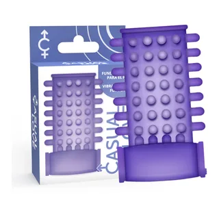 Gaine vibrante extensible, violet, picots, à piles, autre vue 3